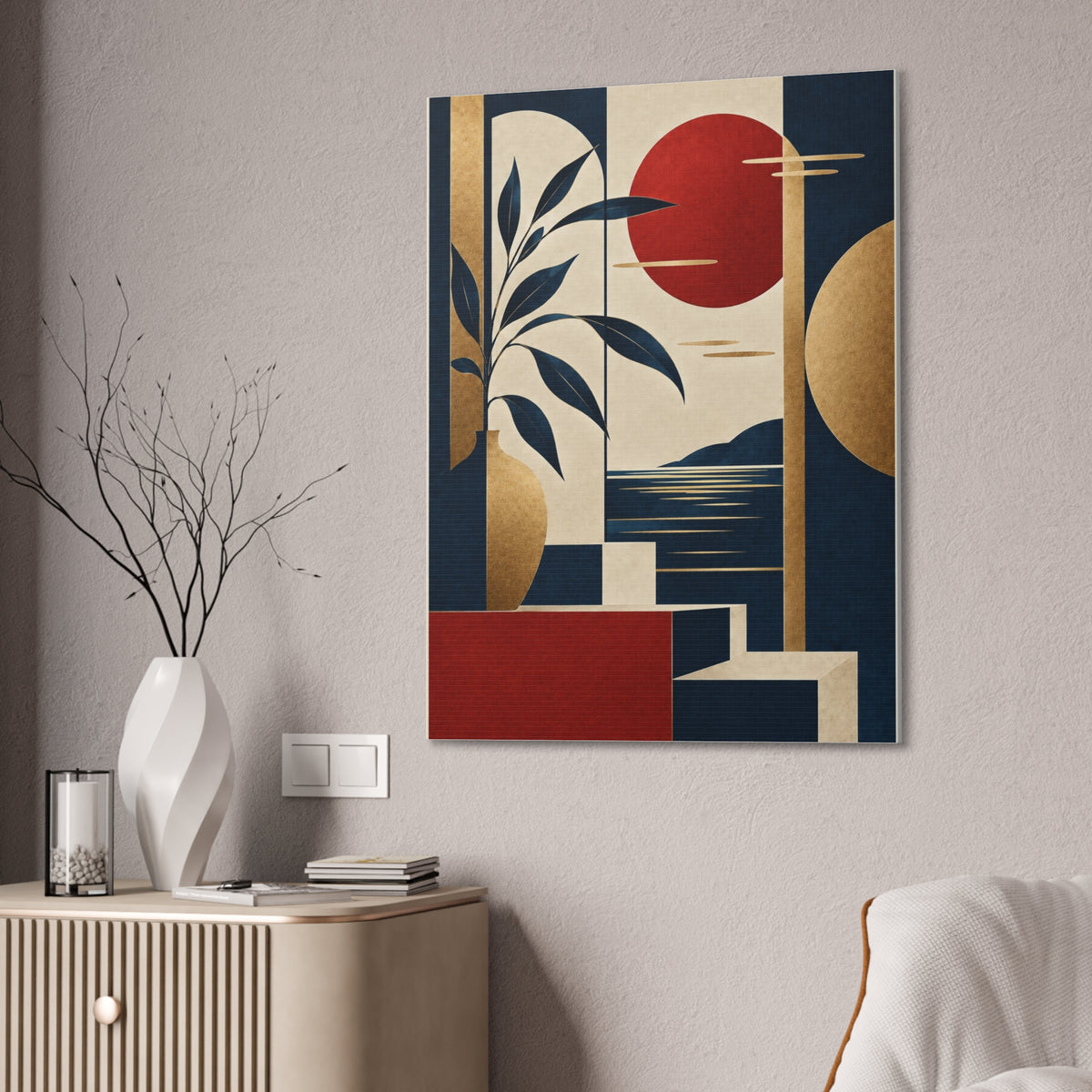 Abstract Sunset Coastal Multicolor | Canvas Wall Art