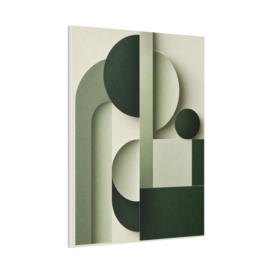 Abstract Geometric Green | Canvas Wall Art