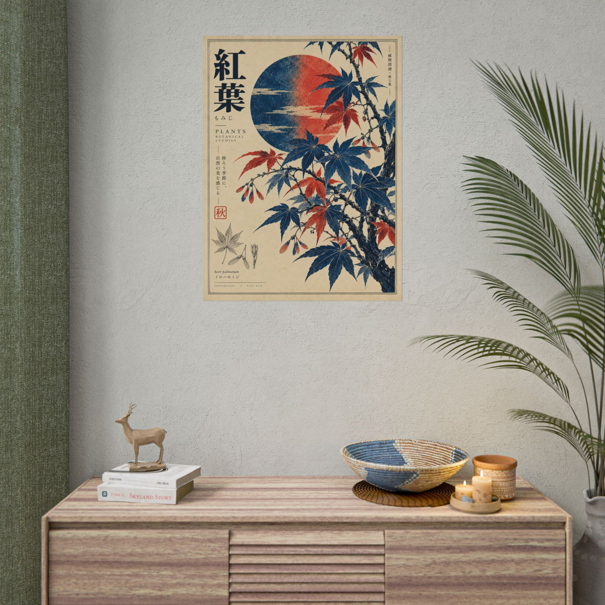 Japanese Maple Art Print | Blue Herbarium