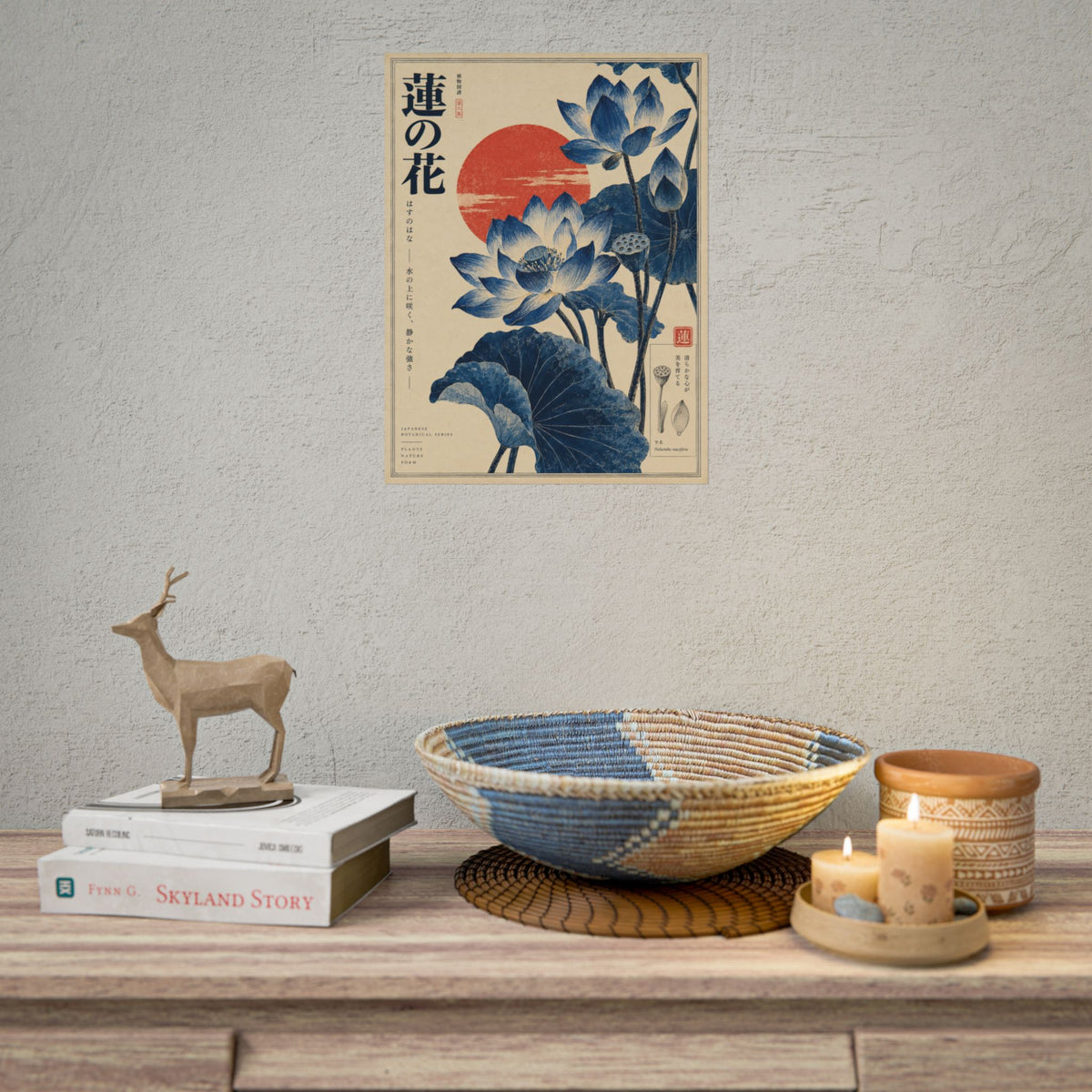 Blue Lotus Botanical Art Print | Violet Herbarium