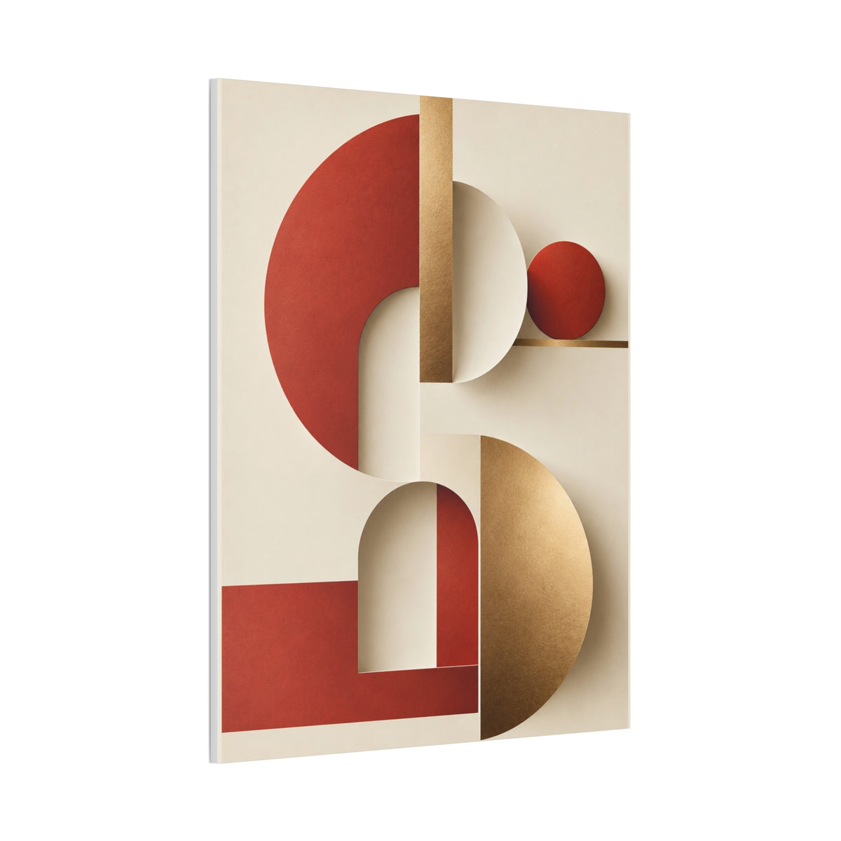 Abstract Geometric Red I Canvas Wall Art