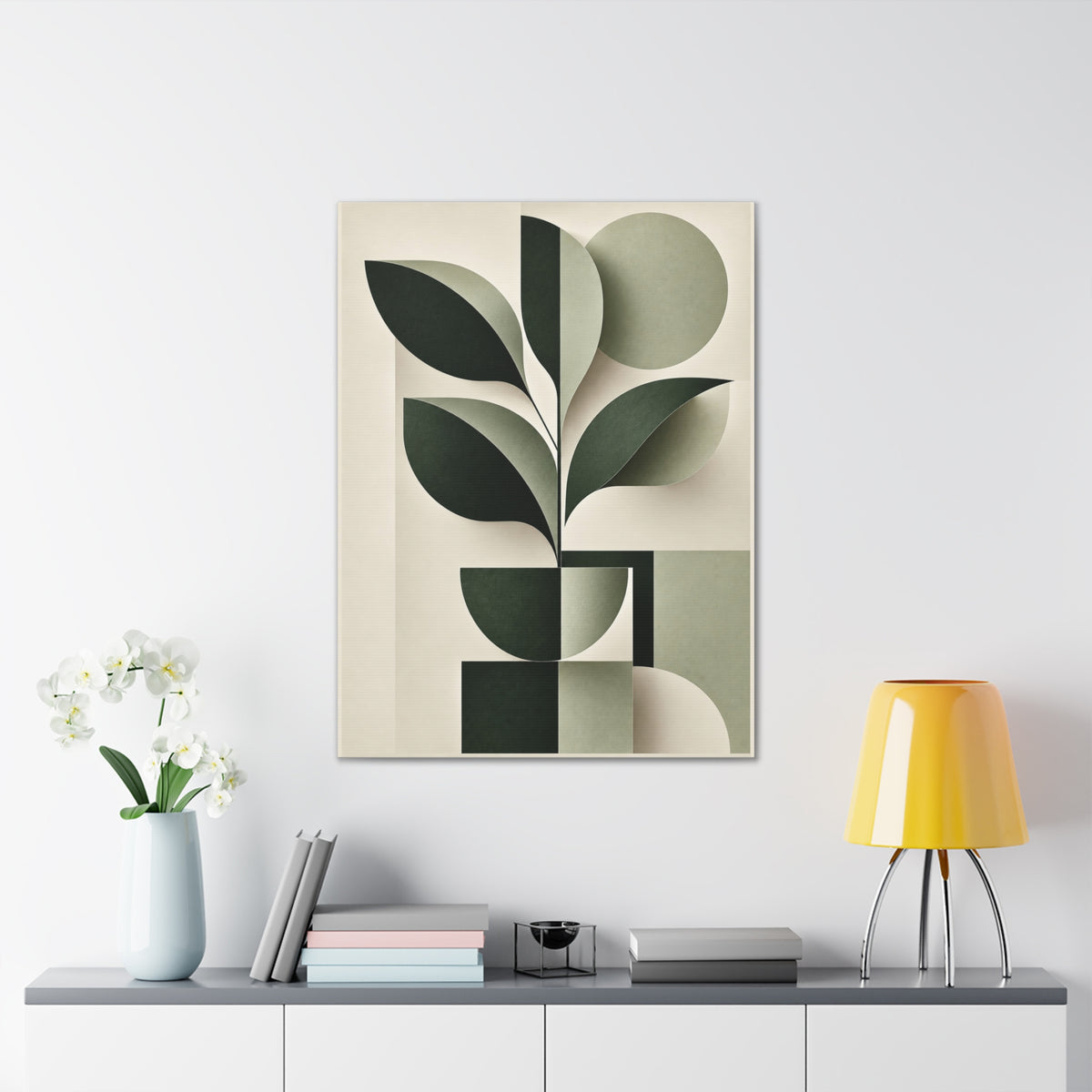 Abstract Botanical Green | Canvas Wall Art