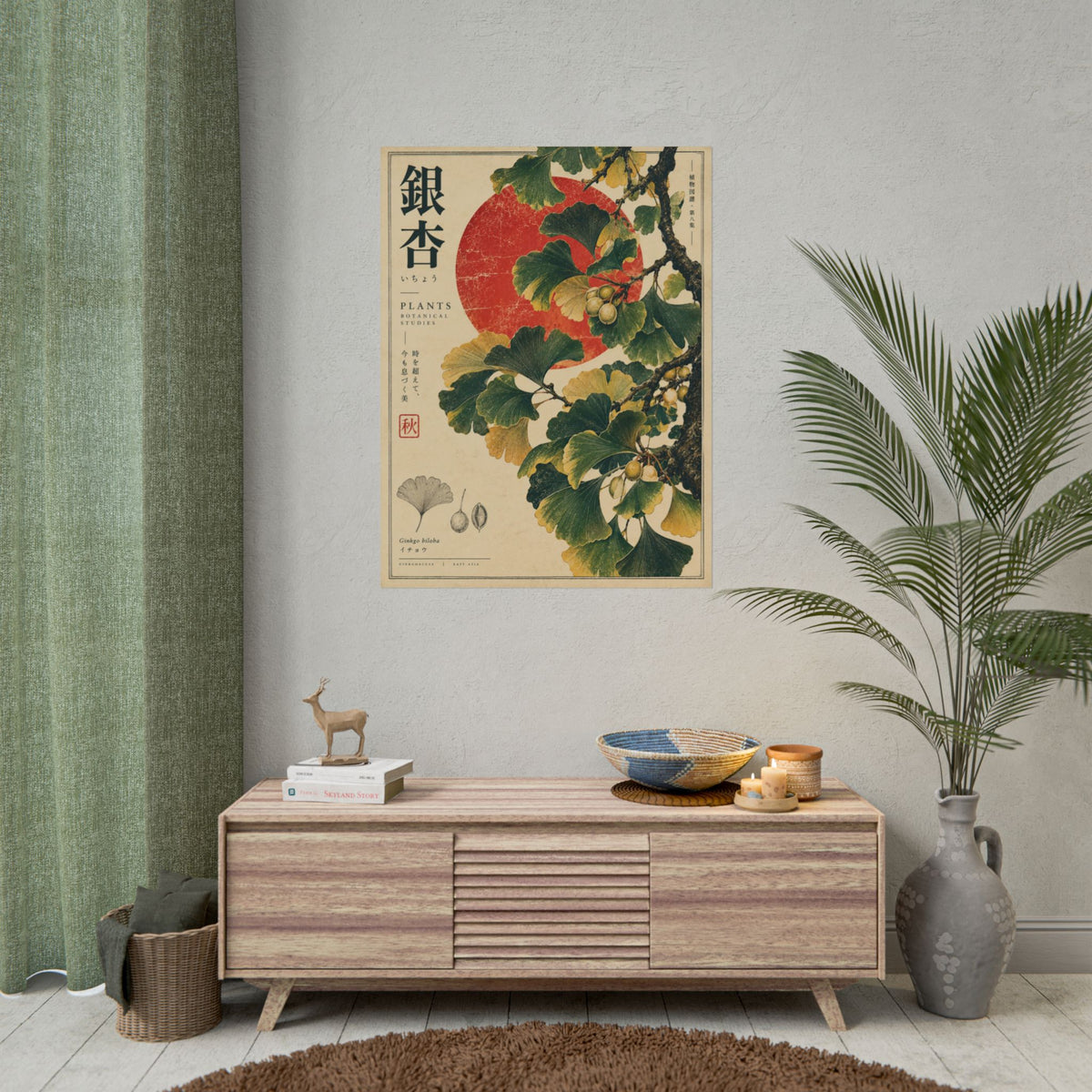 Japanese Ginko Art Print | Red Herbarium