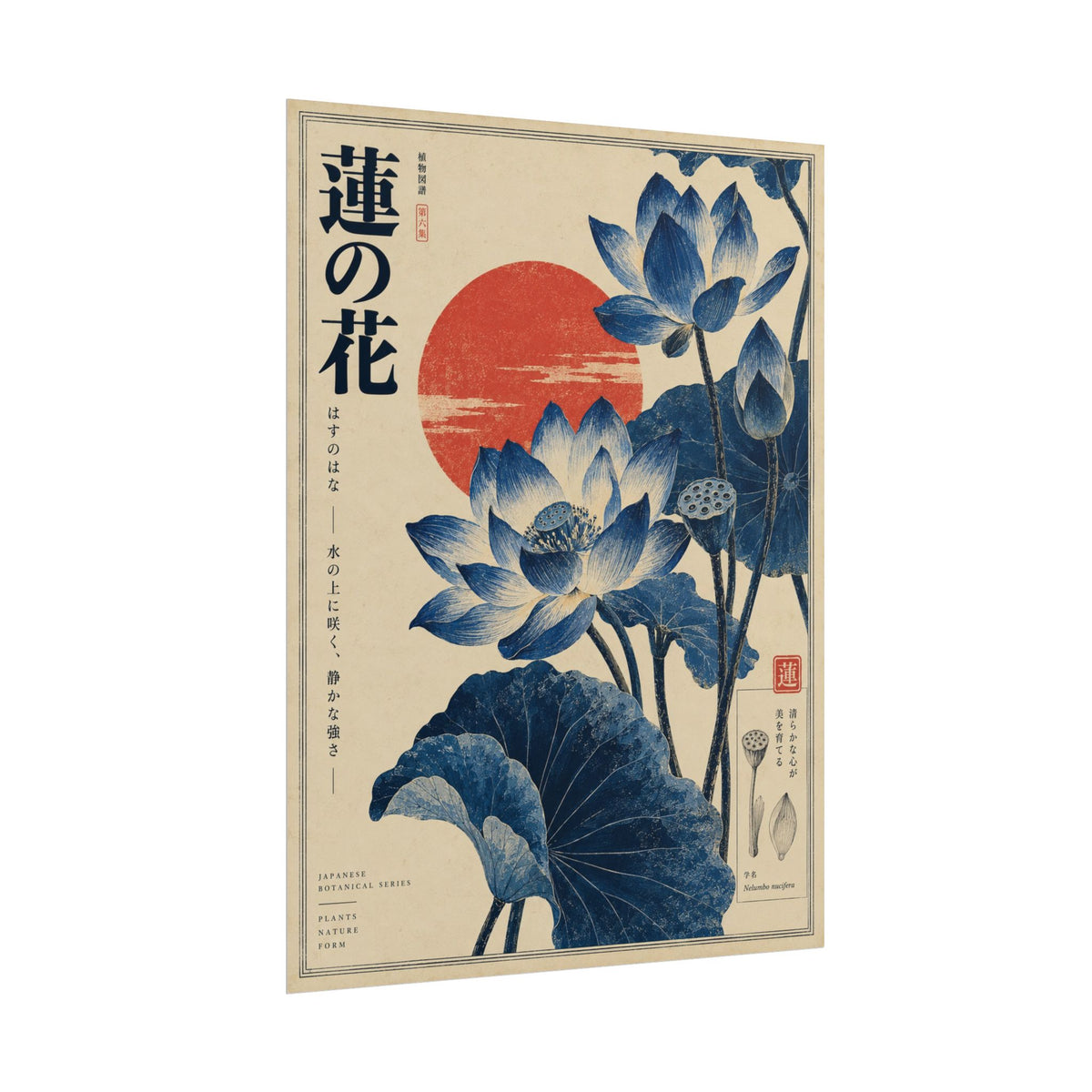 Blue Lotus Botanical Art Print | Violet Herbarium