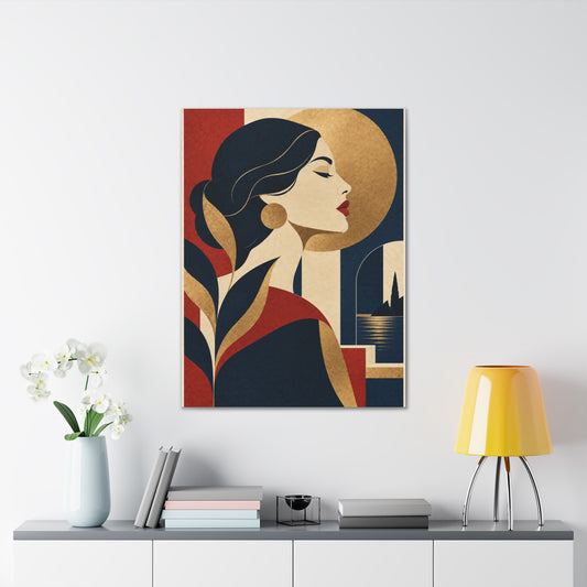 Abstract Sunset Woman Multicolor | Canvas Wall Art