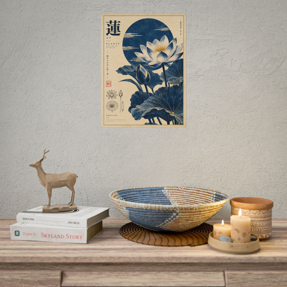 Blue Lotus Botanical Art Print | Blue Herbarium