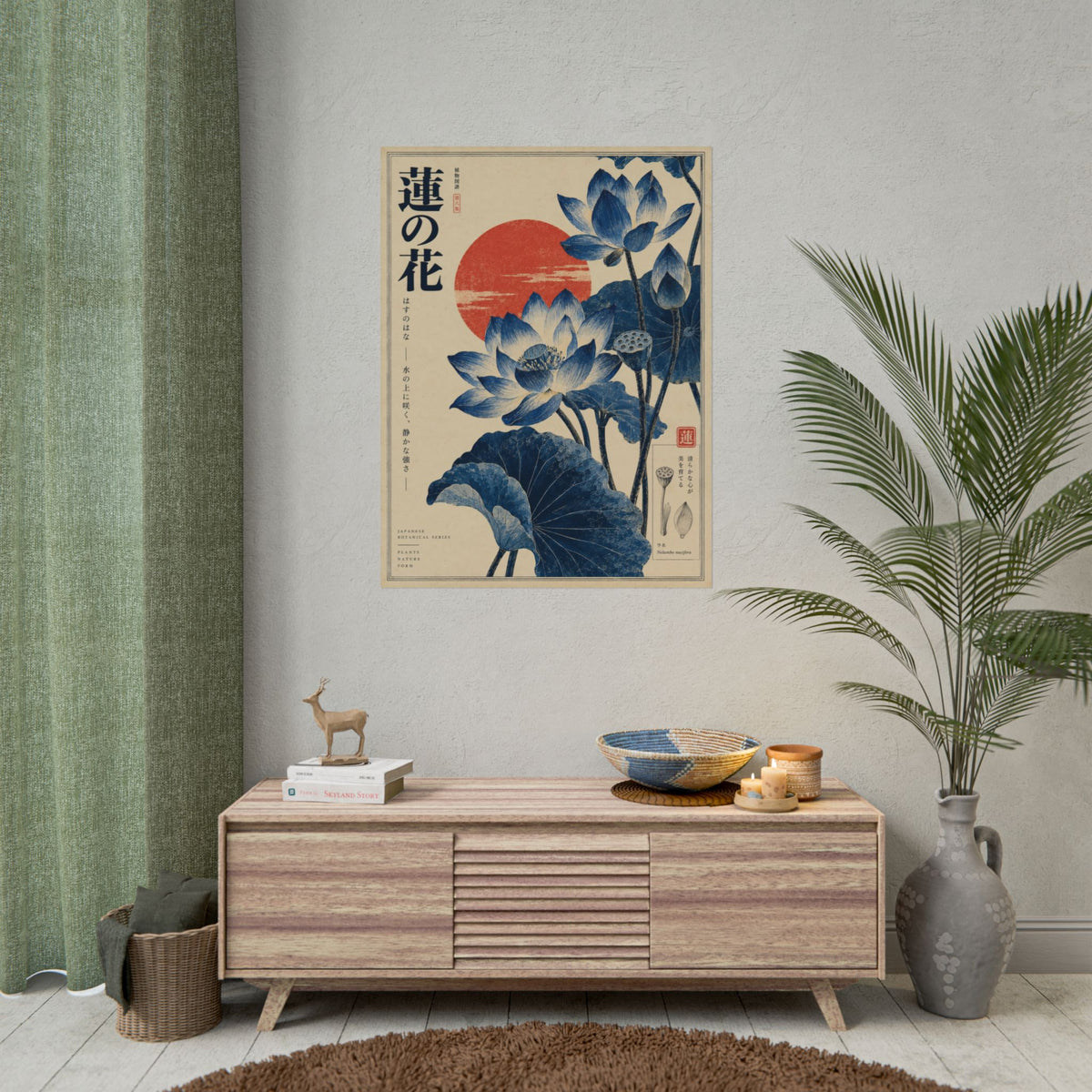 Blue Lotus Botanical Art Print | Violet Herbarium