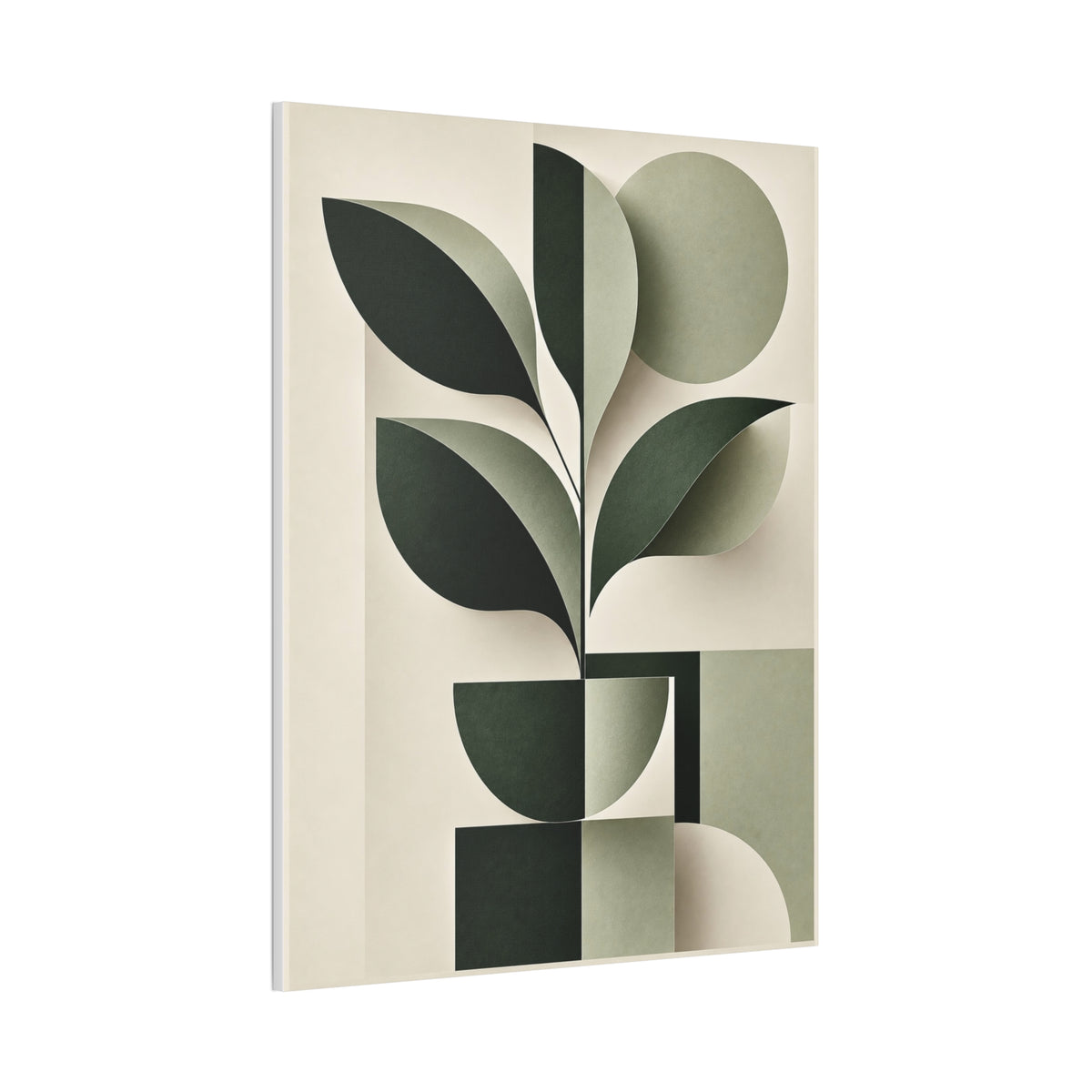Abstract Botanical Green | Canvas Wall Art
