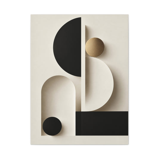Abstract Geometric White | Canvas Wall Art