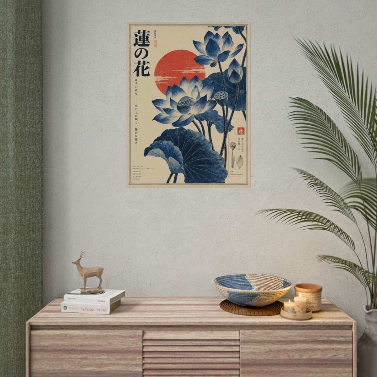 Blue Lotus Botanical Art Print II | Blue Herbarium