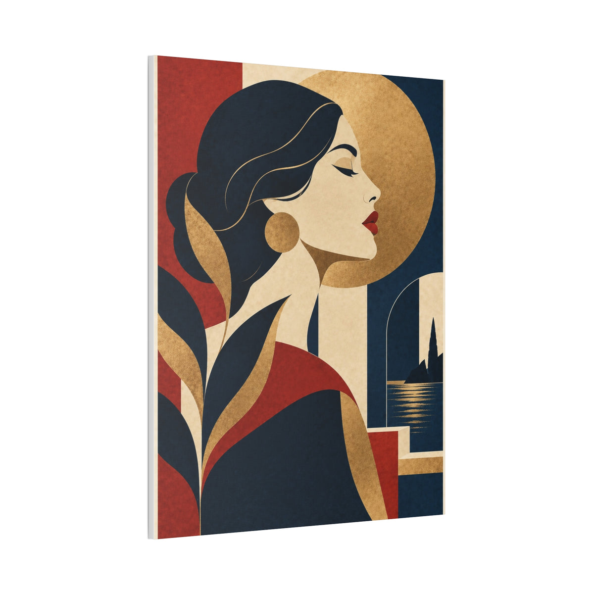 Abstract Sunset Woman Multicolor | Canvas Wall Art