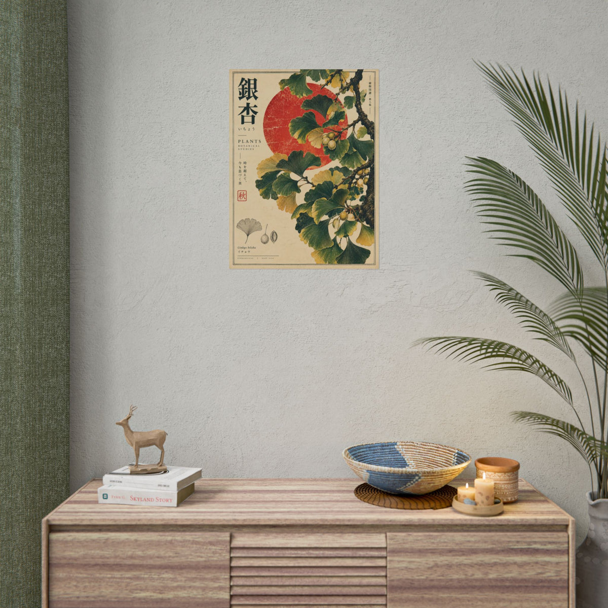 Japanese Ginko Art Print | Red Herbarium