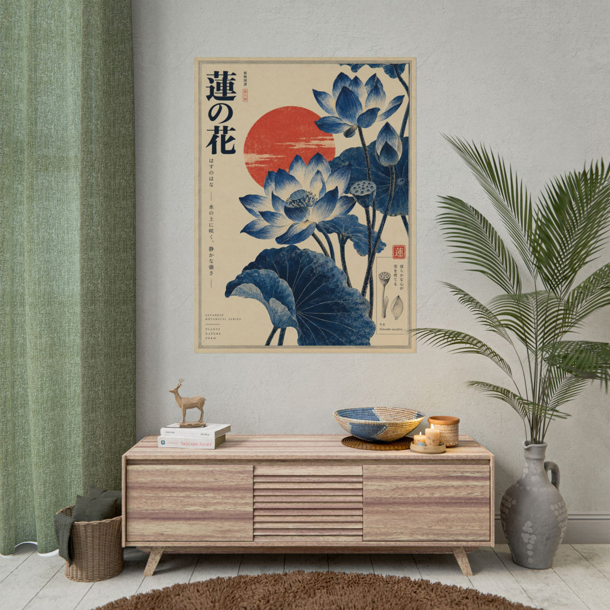 Blue Lotus Botanical Art Print | Violet Herbarium