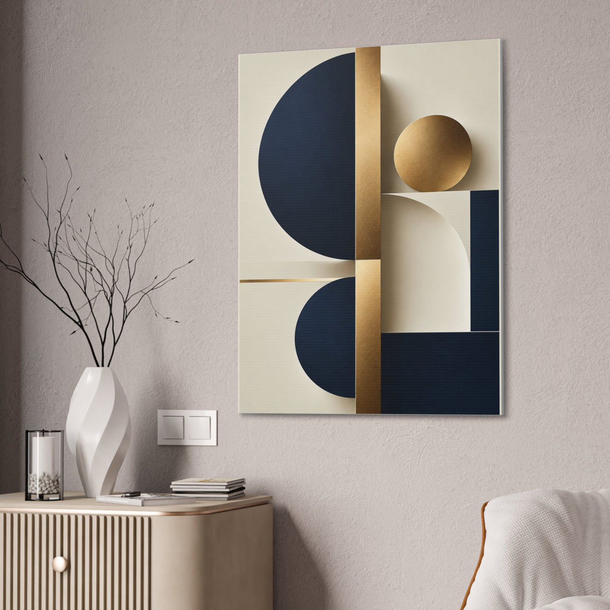 Abstract Geometric Blue | Canvas Wall Art