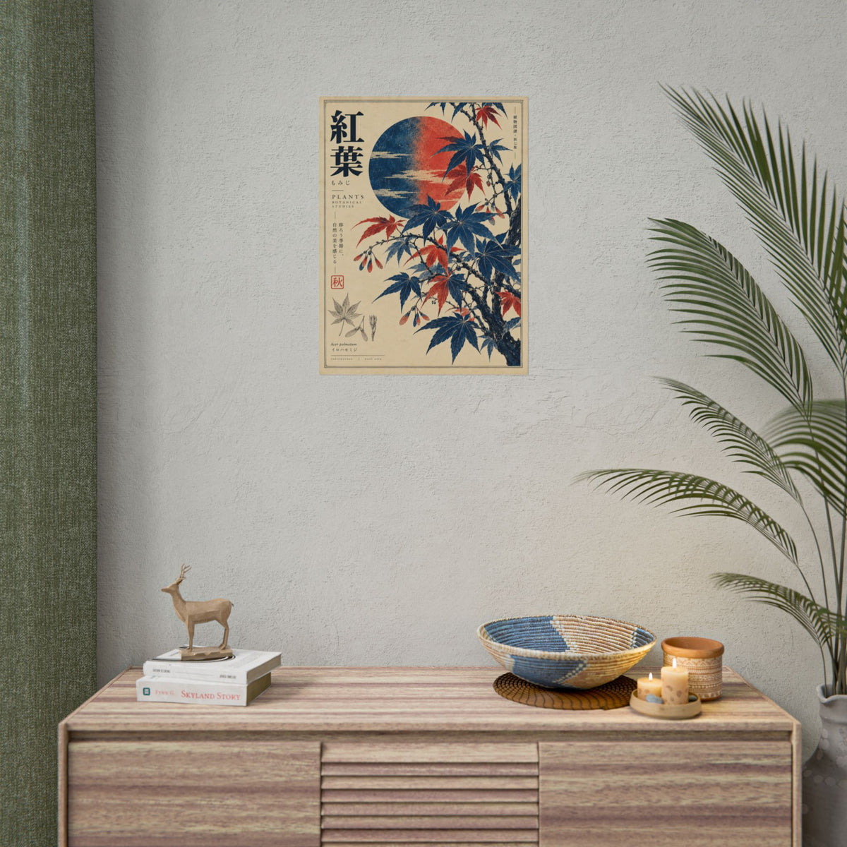Japanese Maple Art Print | Blue Herbarium