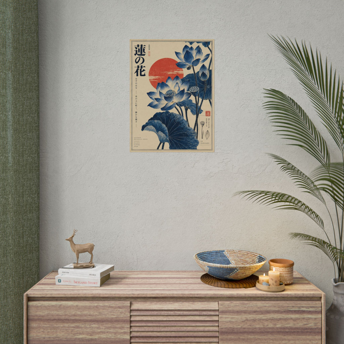Blue Lotus Botanical Art Print | Violet Herbarium