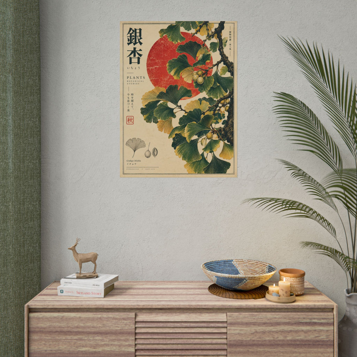 Japanese Ginko Art Print | Red Herbarium