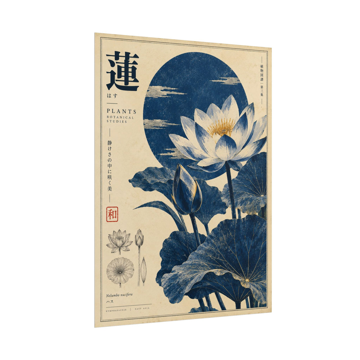 Blue Lotus Botanical Art Print | Blue Herbarium