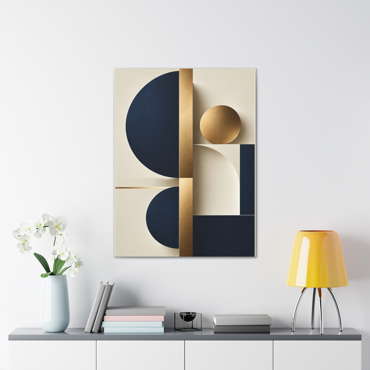 Abstract Geometric Blue | Canvas Wall Art