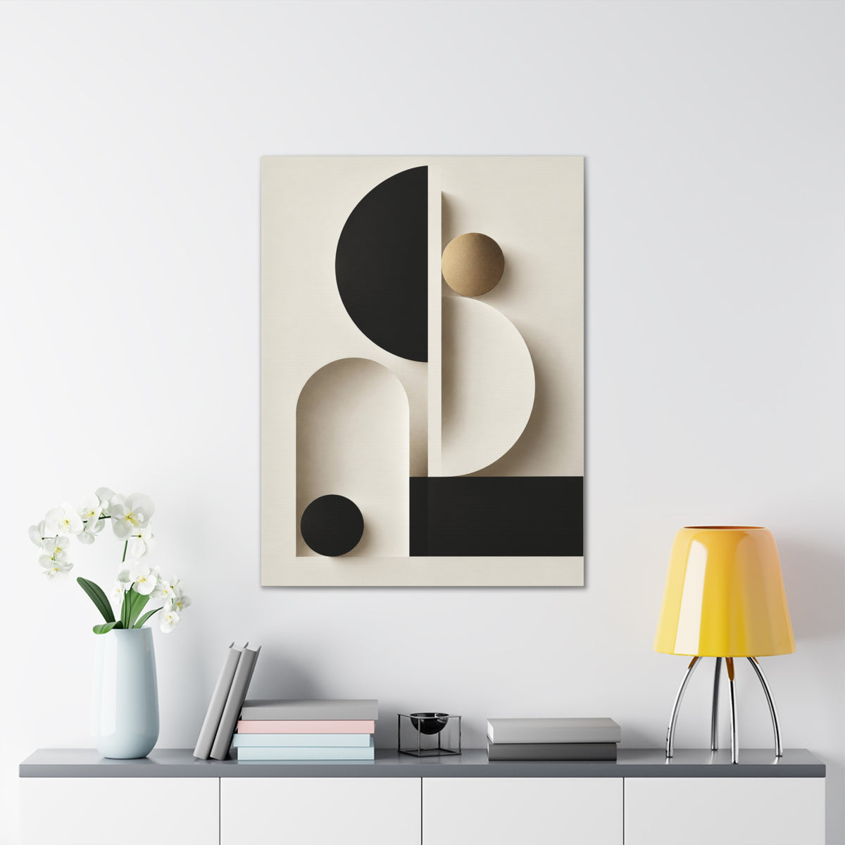 Abstract Geometric White | Canvas Wall Art