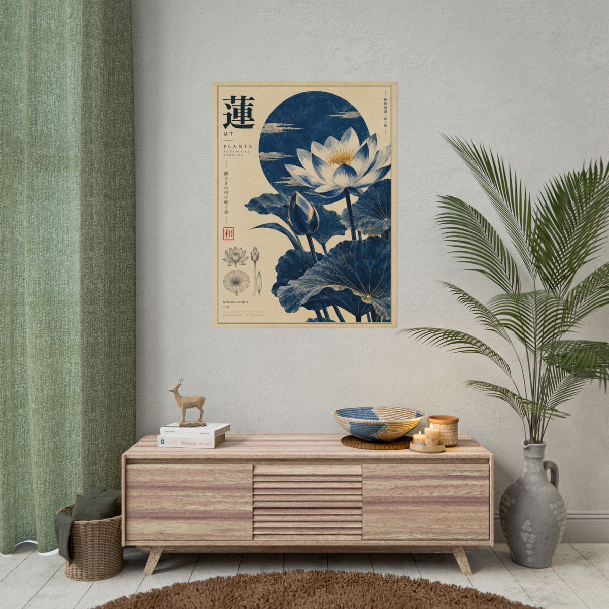 Blue Lotus Botanical Art Print | Blue Herbarium